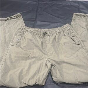 Wonder Nation Cream Cargo Pants Elastic Waist